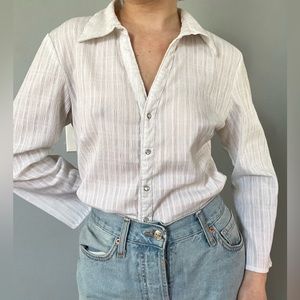 vintage white button up shirt